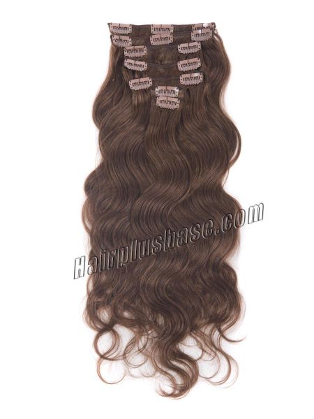 COPY - 16” color 33 clip in hair extensions 7 pc 80g Amazon.com : Straight Clip in Hair Extensions Real Human  main image 3