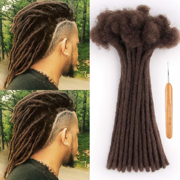 Thickness Permanent Dread Extensions Human Hair Dreadlocks 20 Locs #30 Thickness Permanent Dread Extensions Human Hair Dreadlocks 20 Locs #30