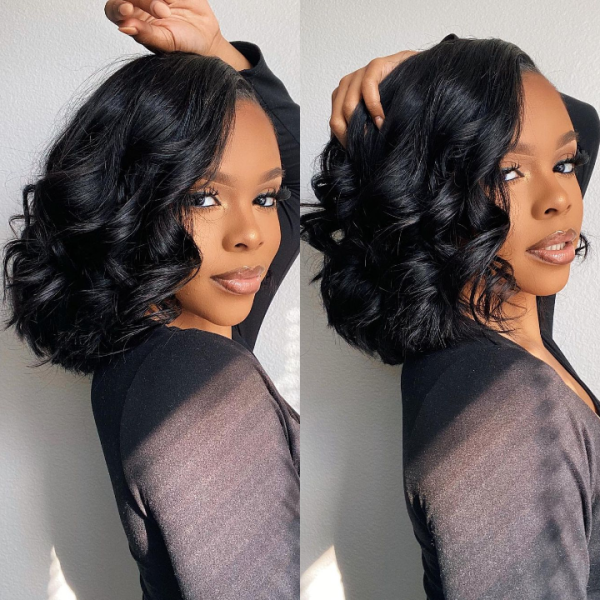 Body Wave Pre Plucked HD Lace Front Bombshell Curls Human  display picture 2