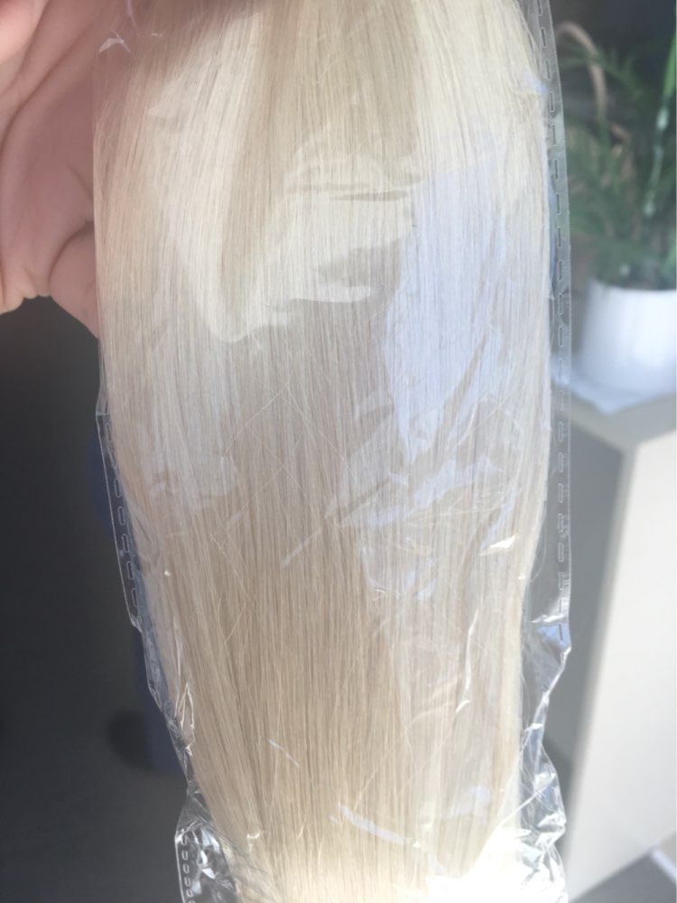 10 - 30 Inch Tape In Remy Human Hair Extensions #60 White Blonde Straight 20 Pcs