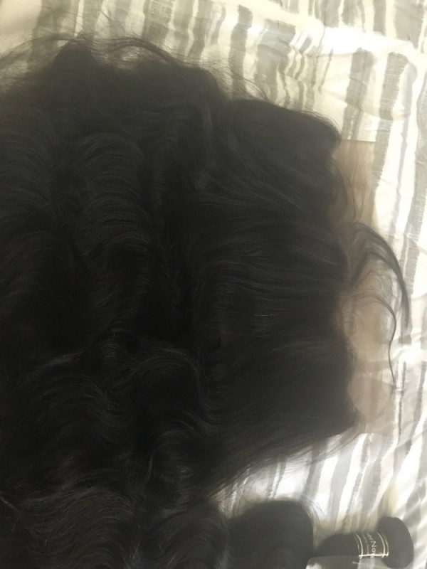 100% Human Hair Body Wave Weave 3 Bundles With 360 Lace frontal Hair For Sale