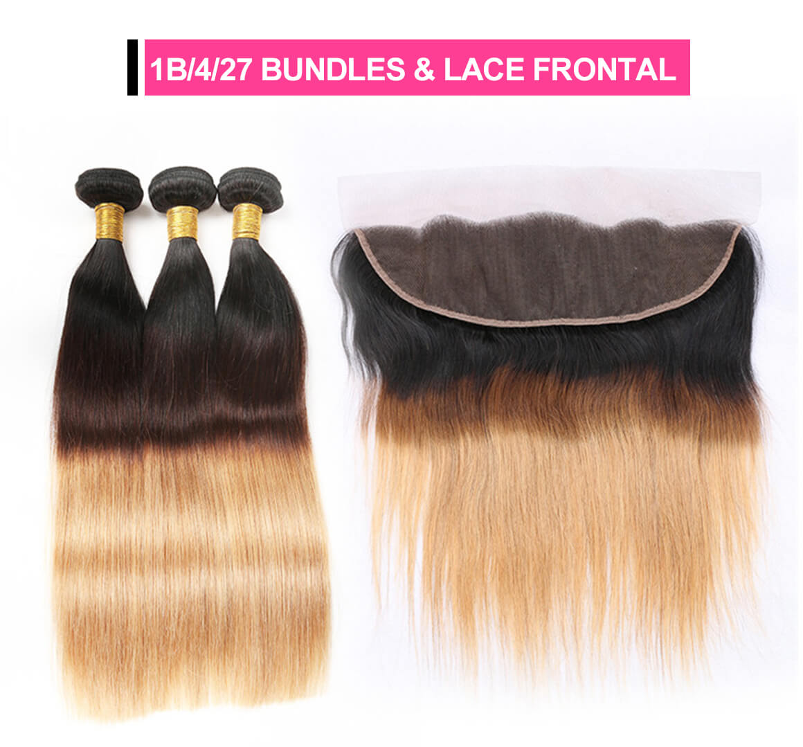 ombre hair bundles with frontal