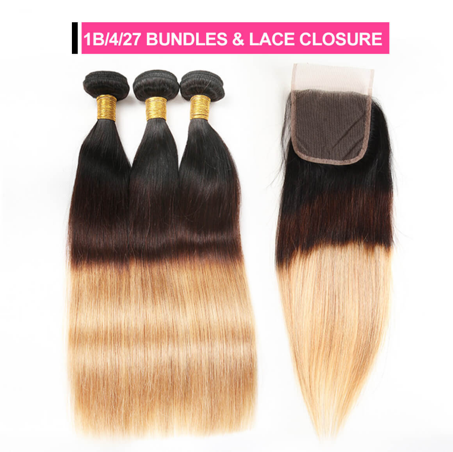 ombre hair bundles with closure