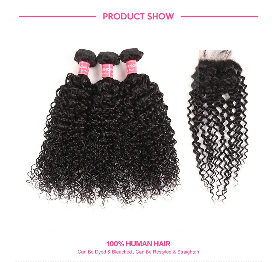 human hair bundles with closure