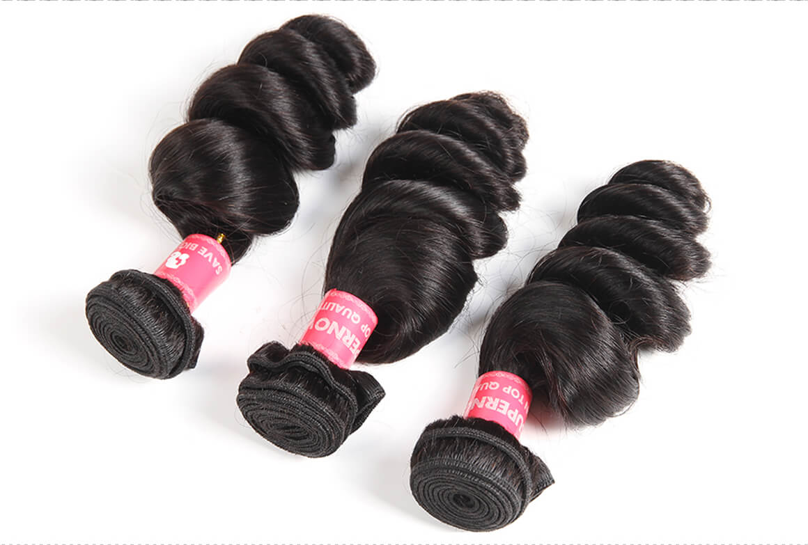 human hair bundles with closure