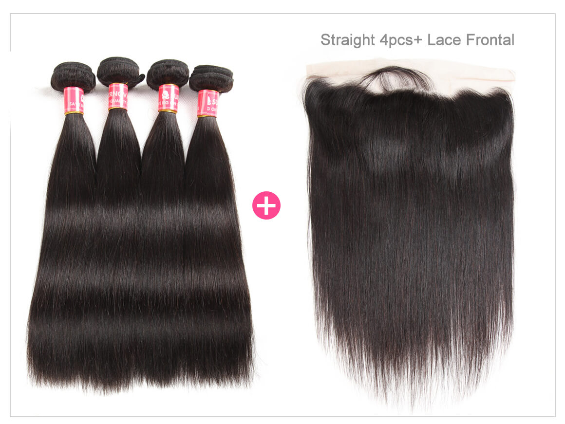 human hair bundles with frontal