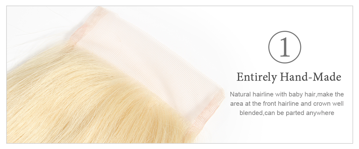 blonde human hair bundles with closure