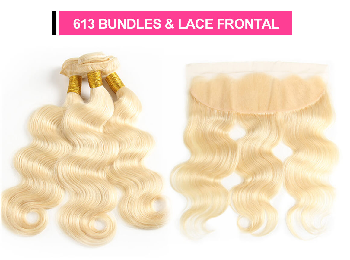 blonde 360 lace frontal with bundles