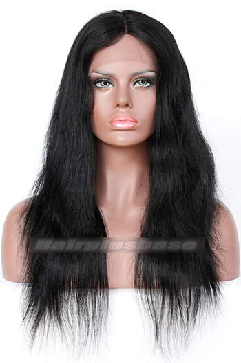 Natural Straight Indian Remy Hair Middle Part Natural Looking Glueless Lace Part Lace Wigs