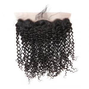 Peruvian Hair Curly Human Hair 13x4 Lace Frontal Closure With Baby Hair