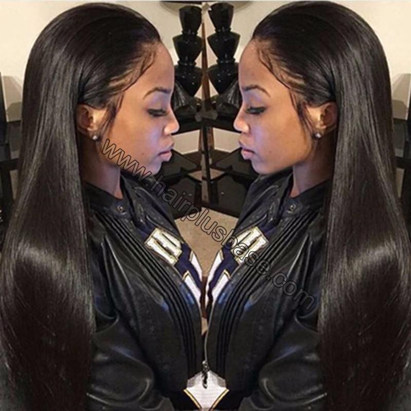 Pre Plucked Yaki Straight 360 Lace Wigs,150% Density Indian Remy Hair