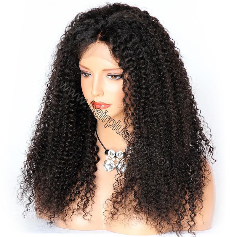 Silk Top 4*4 Full Lace Wigs Indian Human Hair Kinky Curly