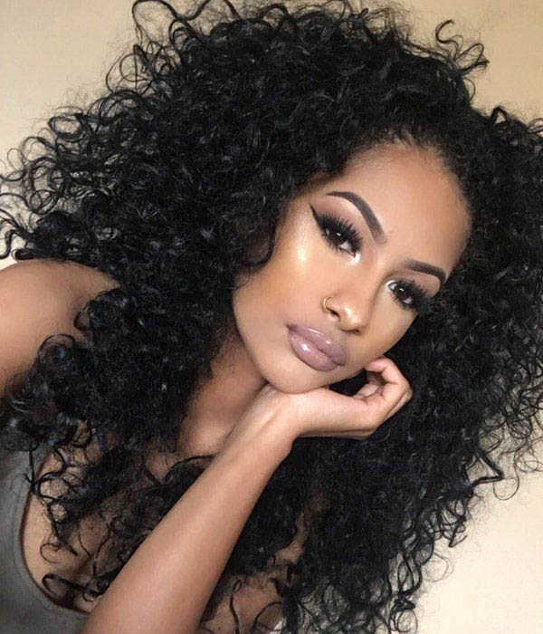 Silk Top 4*4 Full Lace Wigs Indian Human Hair Natural Look Curly
