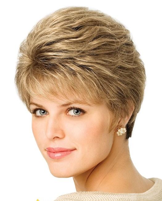 Sparkling Cheap Human Hair Blonde Short Wigs