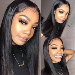 Straight 370 Lace Front Wigs 6' Deep Part 10-26inch 180% Density