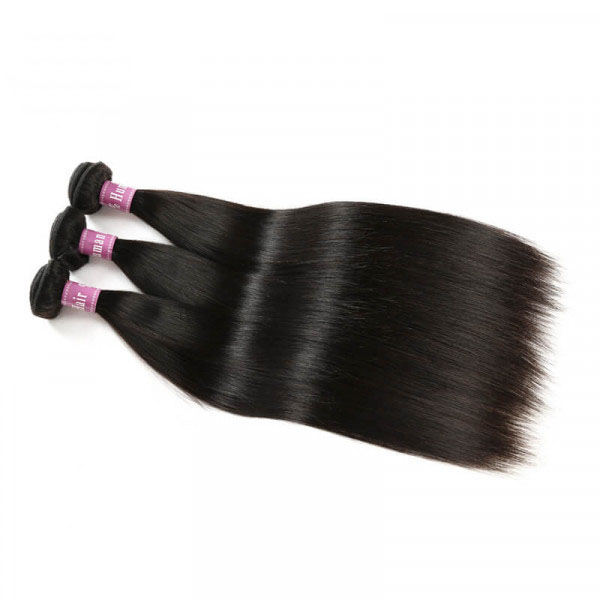 Straight Hair 3 Bundles With 4*4 Lace Closure Hair For Sale 3