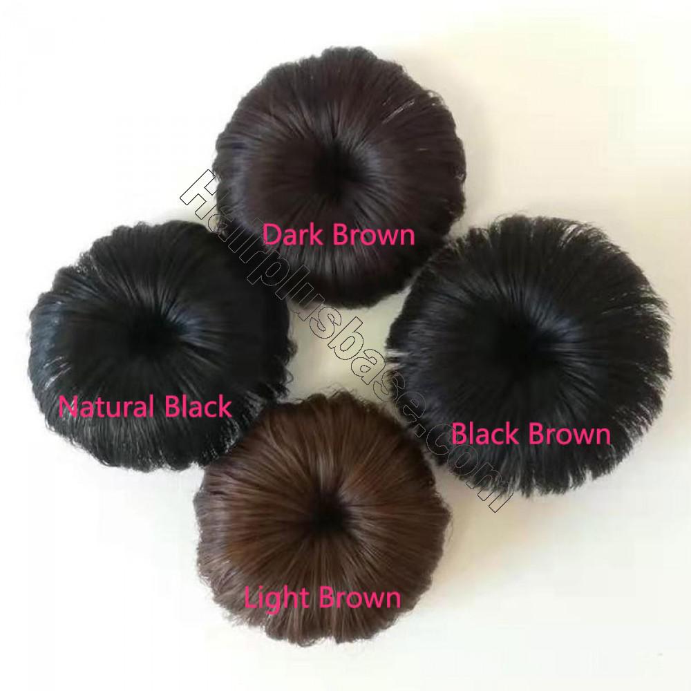 Synthetic Hair Clip on Hair Bun Updo Extensions for Baby Girls Cute Donut Hairpiece for Child 6