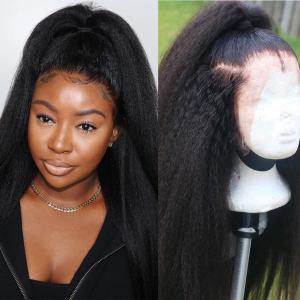 Yaki Straight Lace Front Wigs For Black Women 150%-200% Density